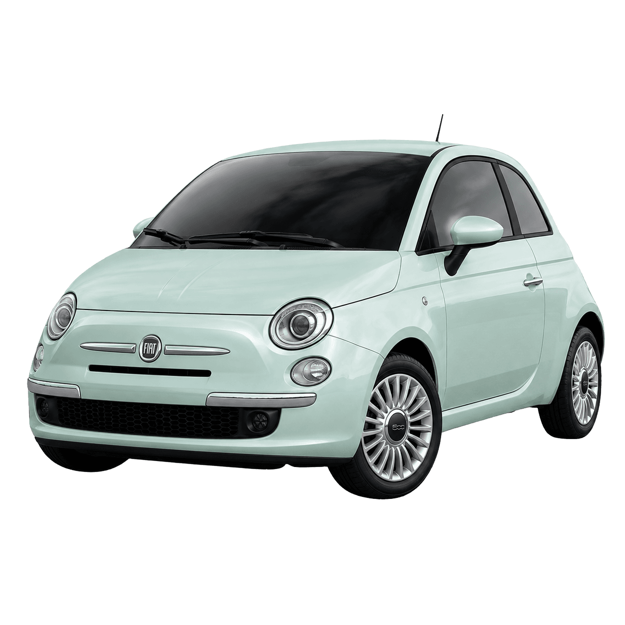 Fiat 500 compact hire car for easy local driving in Dartford