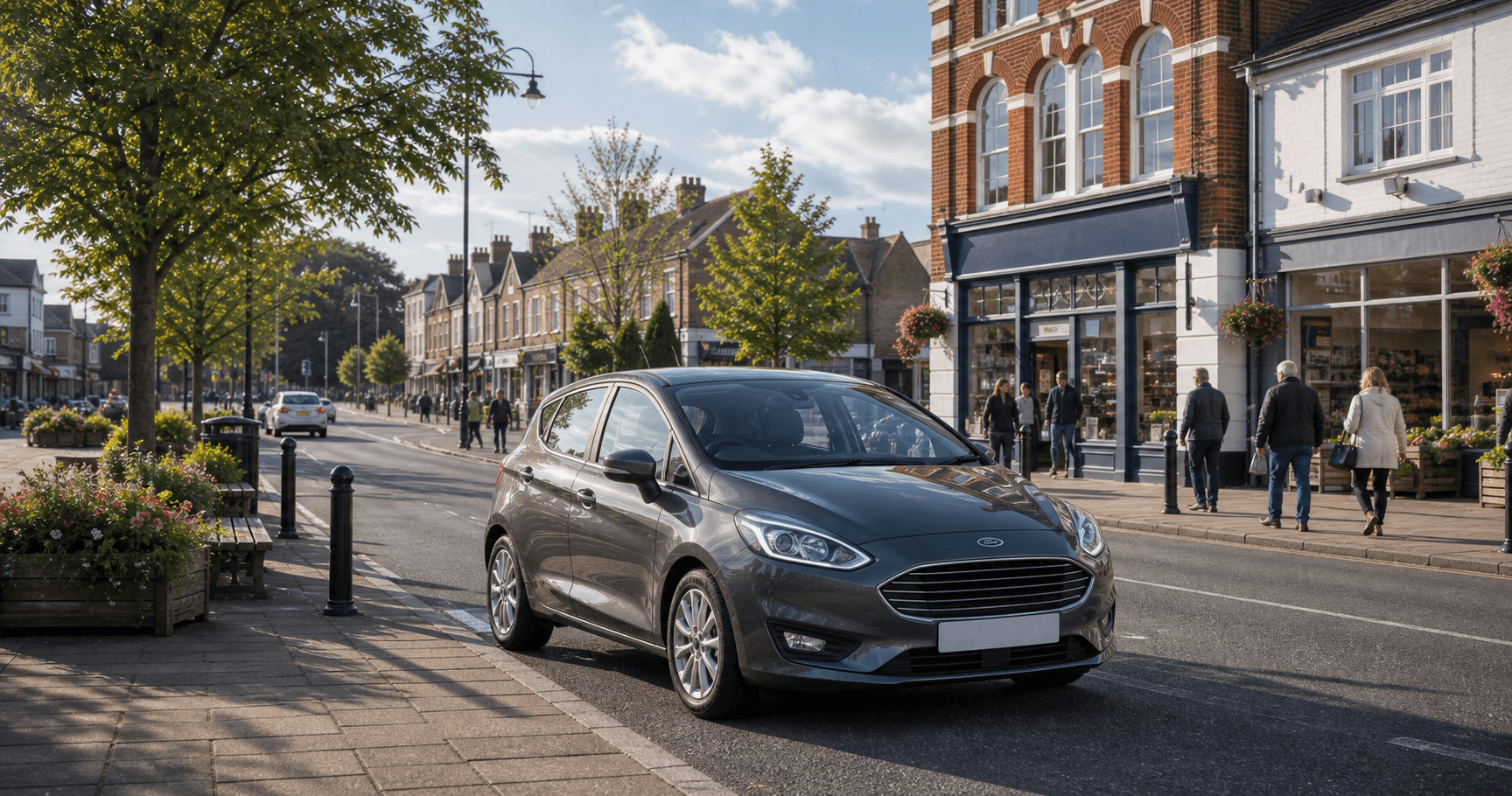 Compact hire car ready for practical travel around Northfleet