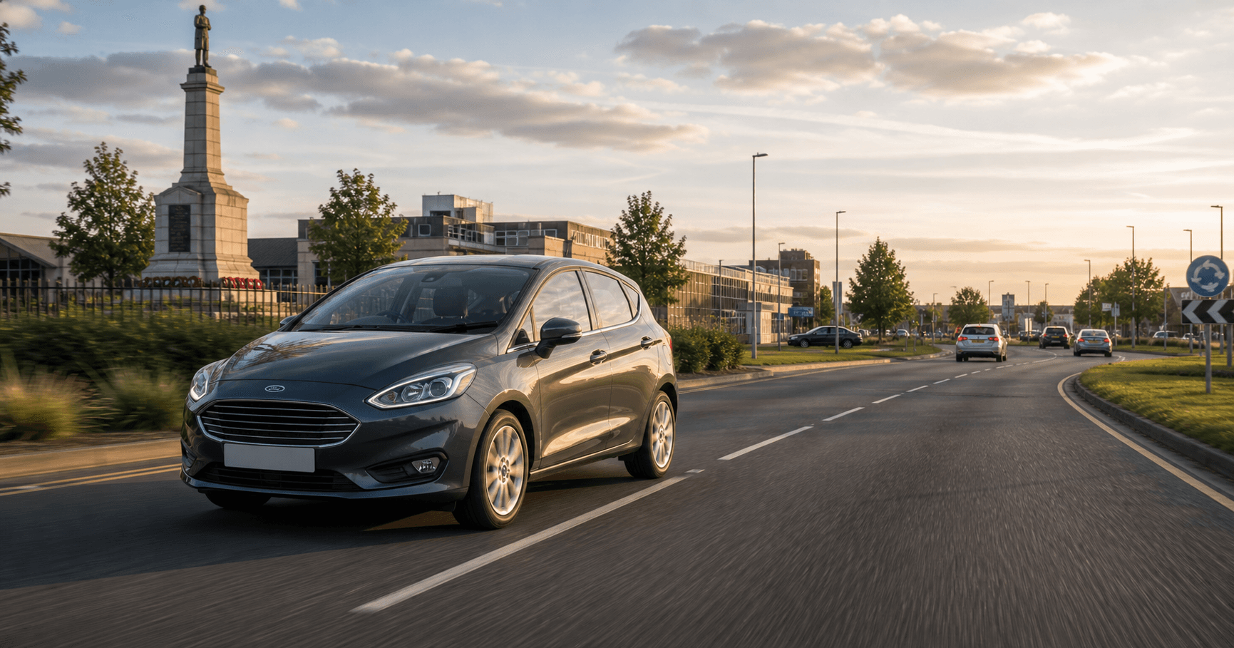 Compact hire car ready for practical travel around Sidcup